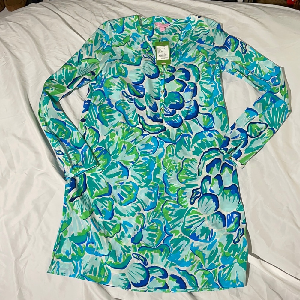Lilly Pulitzer delphine stretch silk tunic